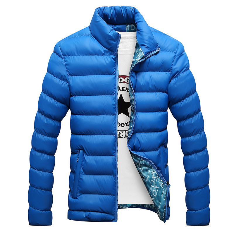 Stand Neck Color Reflective Cotton male Casual Camo Jacket Bubble Down Puffer Coat Padded Coats