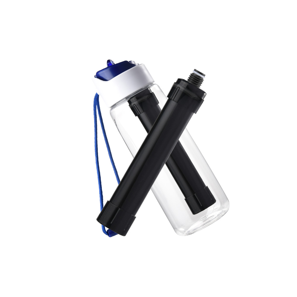 750 ML Alkaline Water Bottle Filter Outdoor Survival Water Filter Bottle for Emergency Camping Hiking