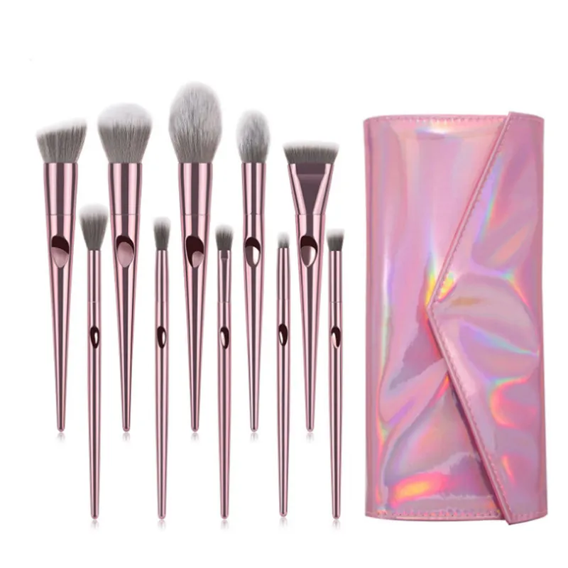 New products 2021 private label brushes 10 pieces makeup brush set for face