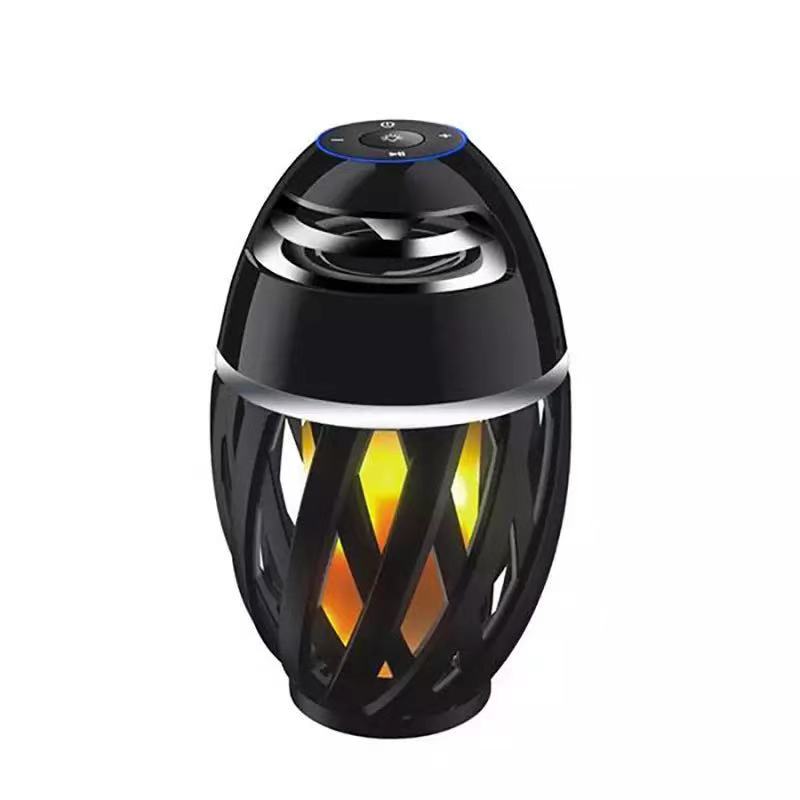 Portable Wireless Speaker LED Flame Light Loudspeaker Speaker Outdoor Player with LED Flame Torch Light Flicker Light