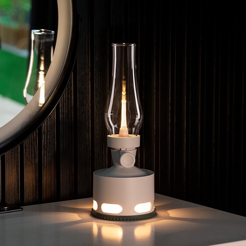 Vintage Kerosene Lamp Bedroom Ambiance Sense Table Lamp Romantic Light Luxury Premium Sense Rechargeable Bedside Lamps