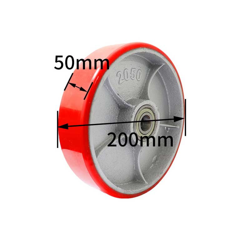 high load pu 700kgs forklift caster wheel high quality 200*50 mechanical equipment fork wheel