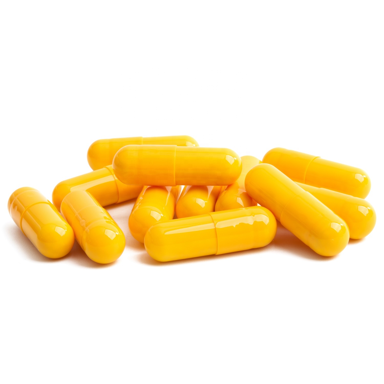 HPMC Customizable Printed Clear Empty Vegetarian Capsules Pill Normal Color Yellow Size 00 Capsule