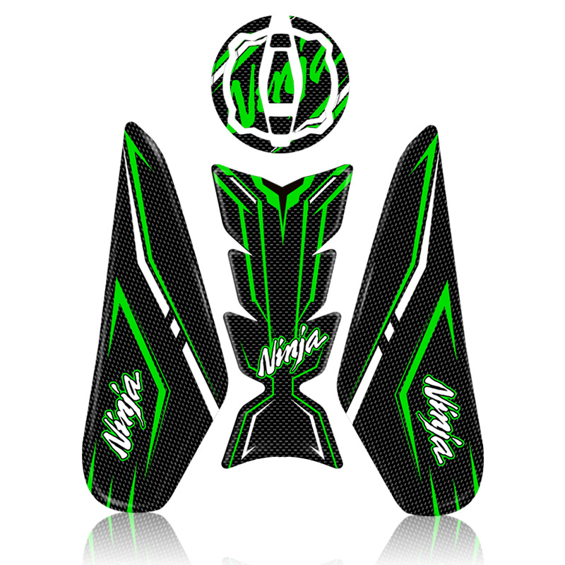Мотоциклетные наклейки Ninja400, боковые 3d-наклейки с пламенем тела для Kawasaki Ninja 400