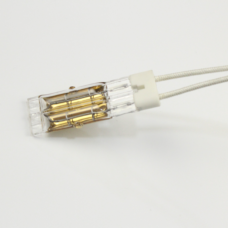 Semi Gold Reflctive IR Heating Lamps Half White Coating Halogen Lamps Tungsten Filament Shortwave Lamps