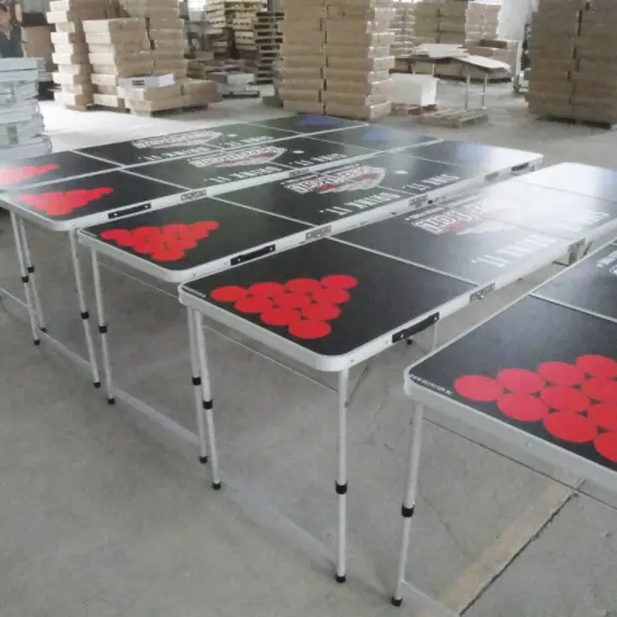 8 Foot Portable Beer Pong Outdoor folding cheap custom beer pong table