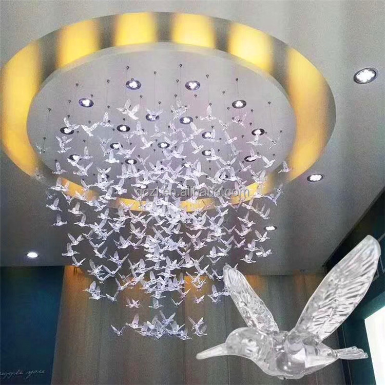 2021 New Wedding Supplies Flying Bird Hummingbird Transparent Acrylic Ceiling Decoration