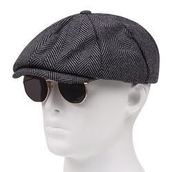 China Manufacturer Custom Vintage Cotton Gatsby Cap Stripes Plain Ivy Hat Newsboy Beret Cap For Men
