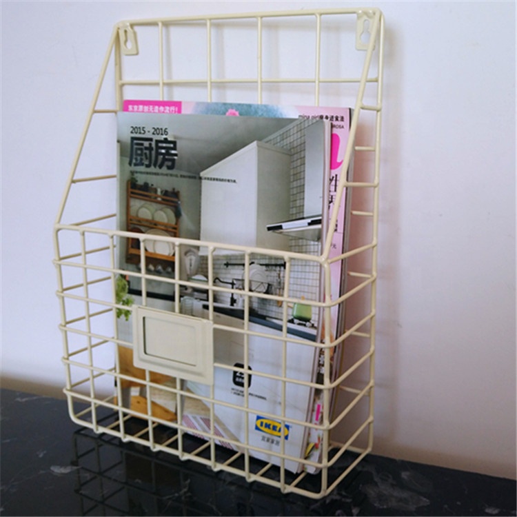 hot selling modern wood wooden Custom single layer Floor Wall Mount Brochure Holder metal Magazine Holder