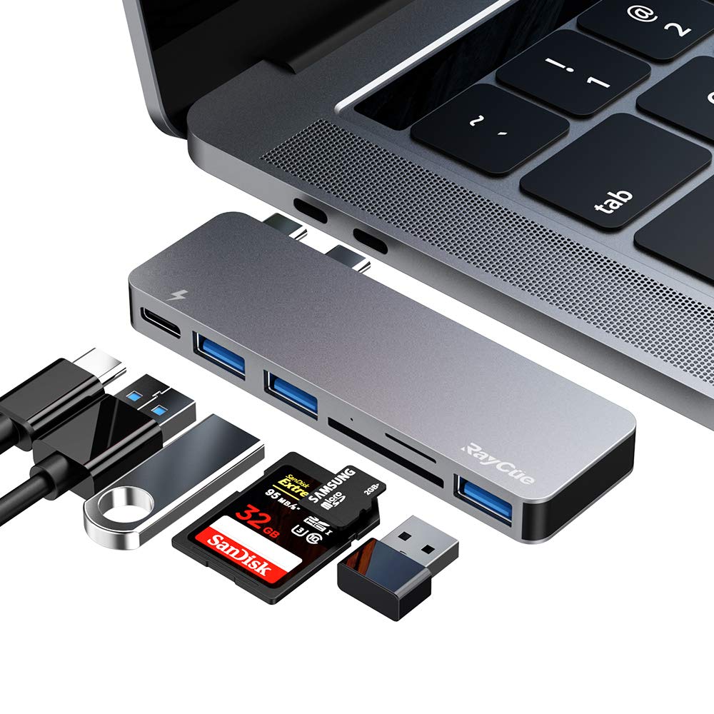 USB-концентратор Raycue 6 в 1 для Macbook Air/Pro
