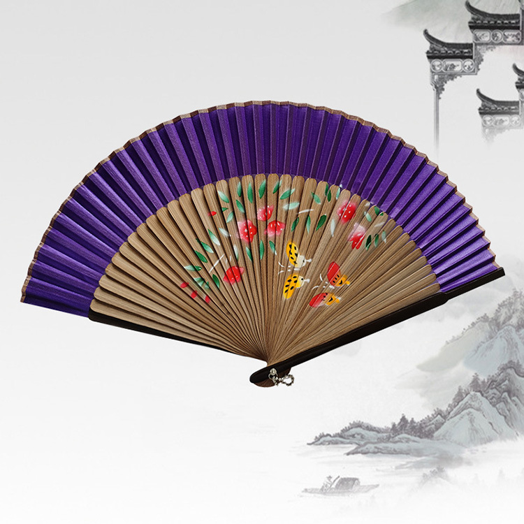 Изысканная бамбуковая Античная Складная танцевальная живопись Hanfu