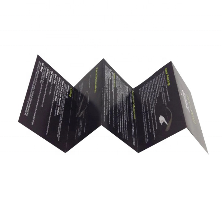 Custom printing coated paper folding album instructions paper brochure manual fold catalogue for products