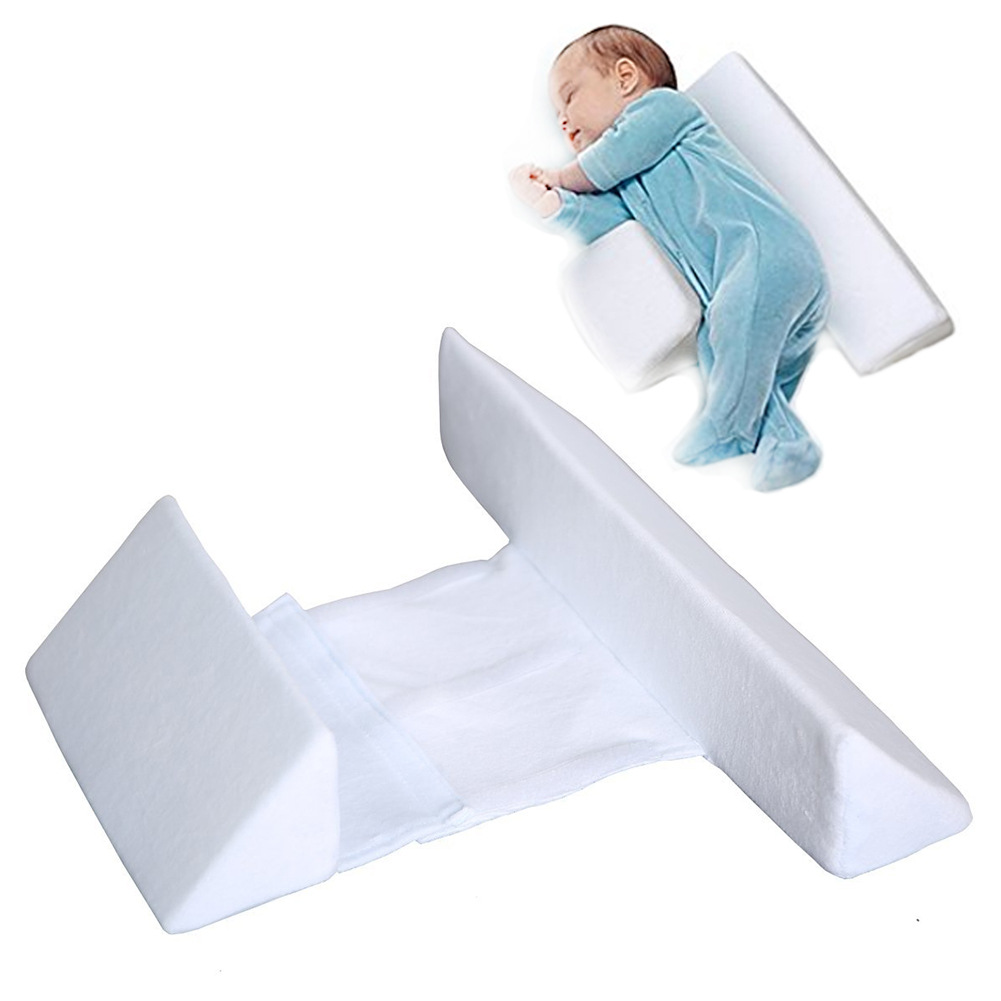 Baby side sleep shaped anti-deflection head removable Waist pillow for baby