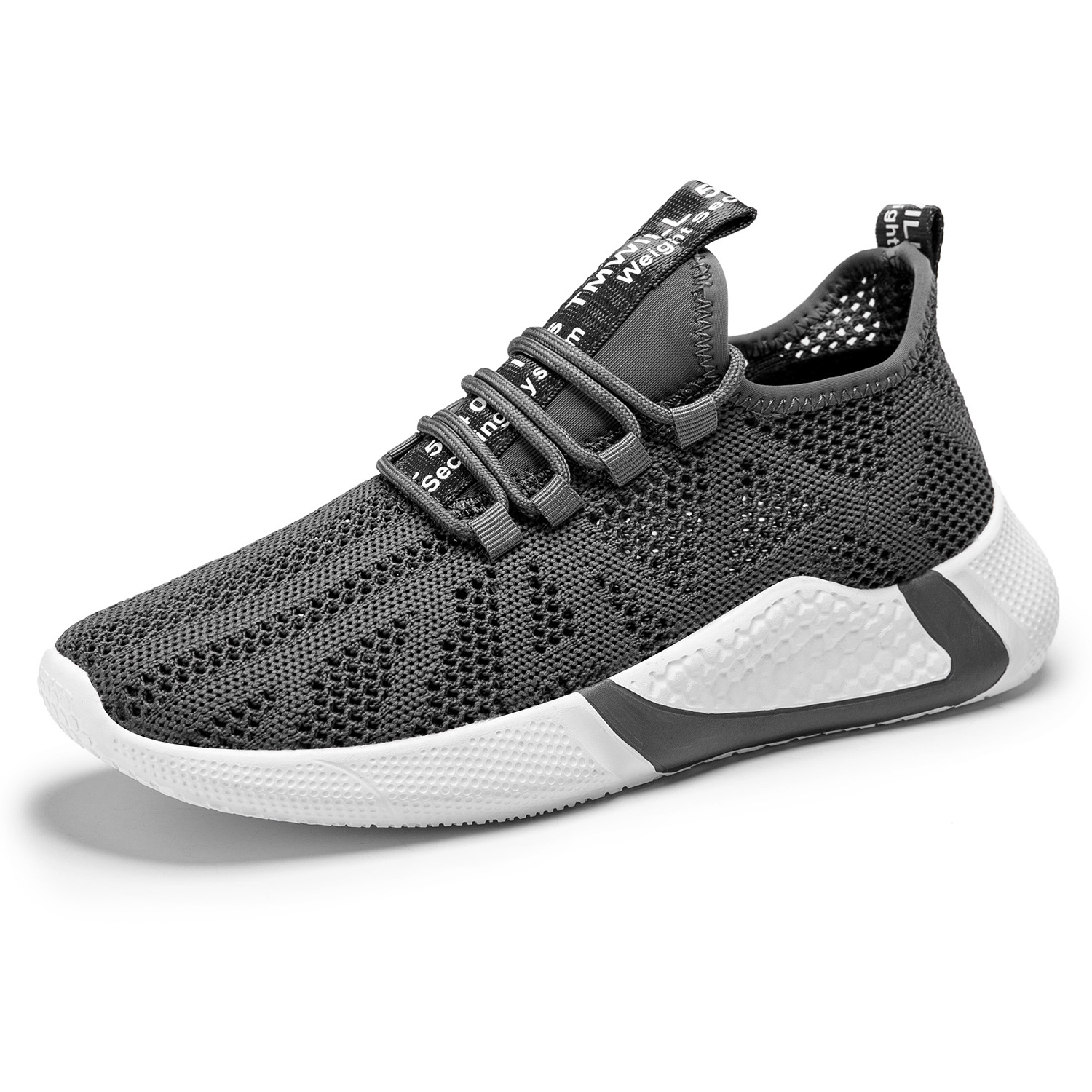 Fashionable Custom Brand Man Sneakers Lace Up Soft Soles Mesh Upper Running Breathable Sports Shoes