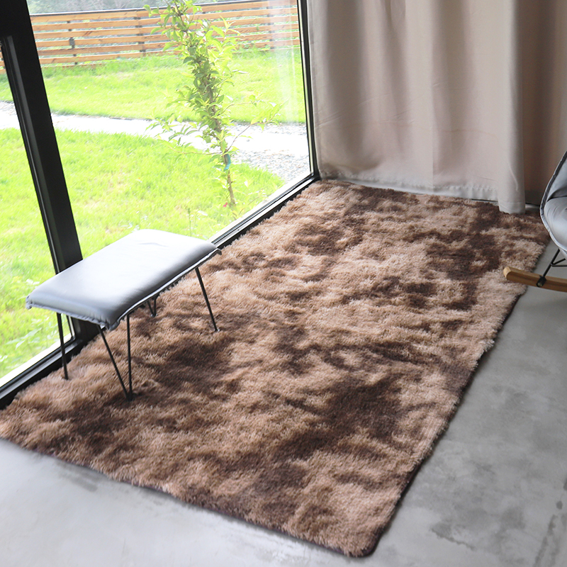 Reinforced living room bedroom bedside tie-dyed silk wool carpet floor mat foyer door mat bathroom kitchen floor mat