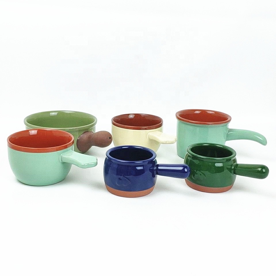 Лидер продаж мини фондю горшок небольшой ramekin чаша керамика масло грелки