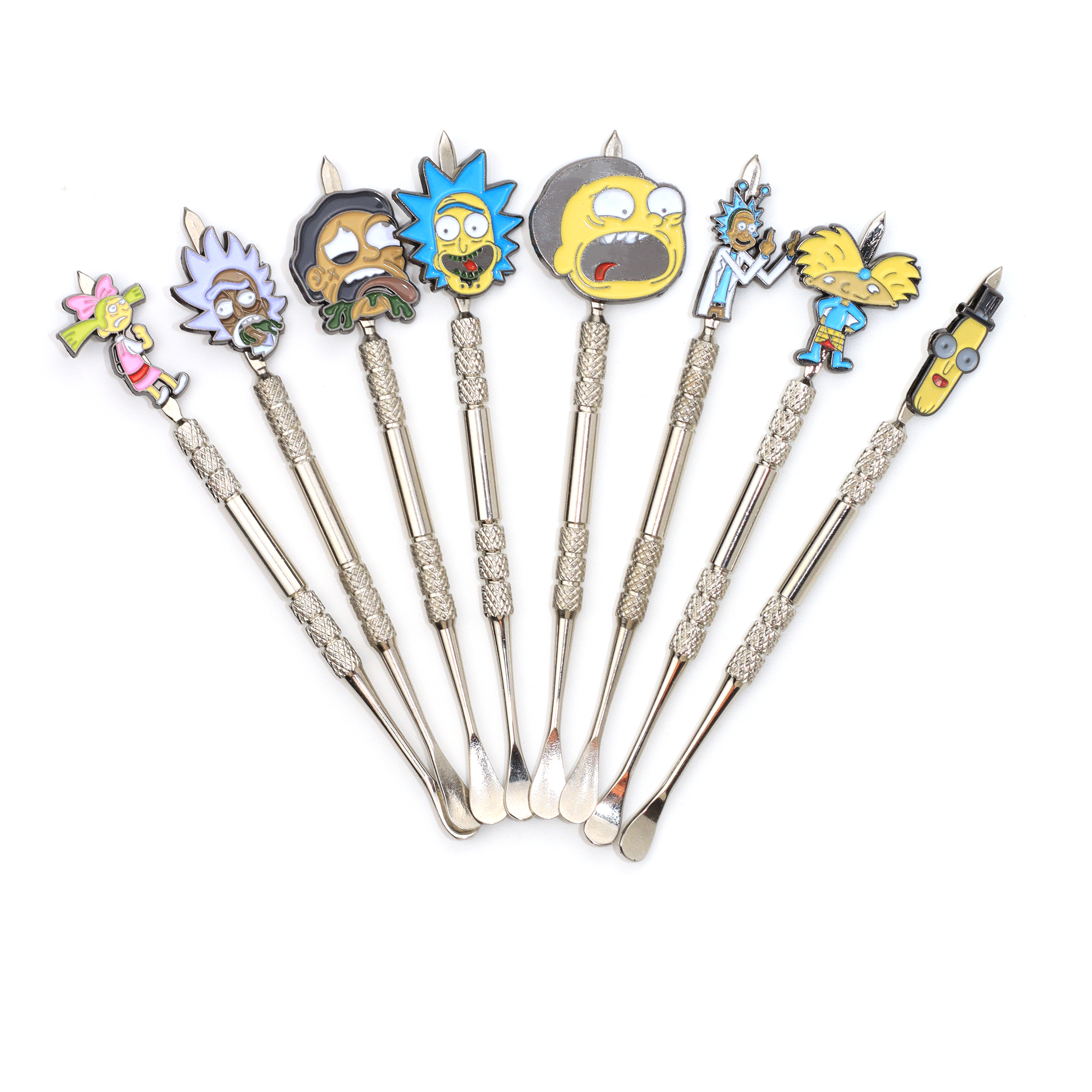Hot Sell Bakers Rick And Morty Characters Cartoon Badge Dab Tool
