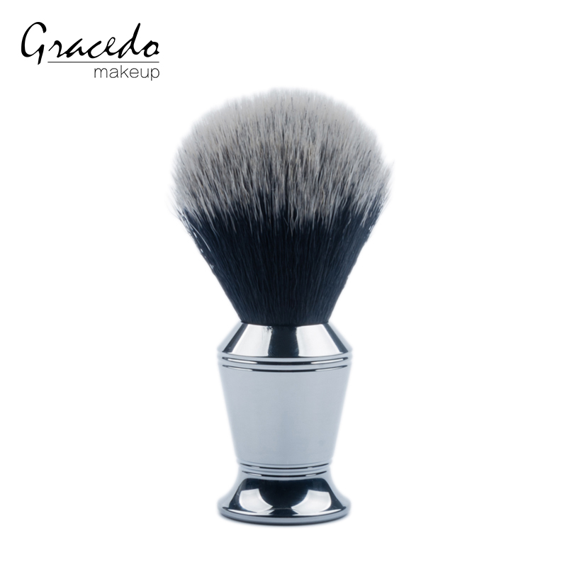 100% pure synthetic hair fashion shaving brush with metal handle makeup shaving brush