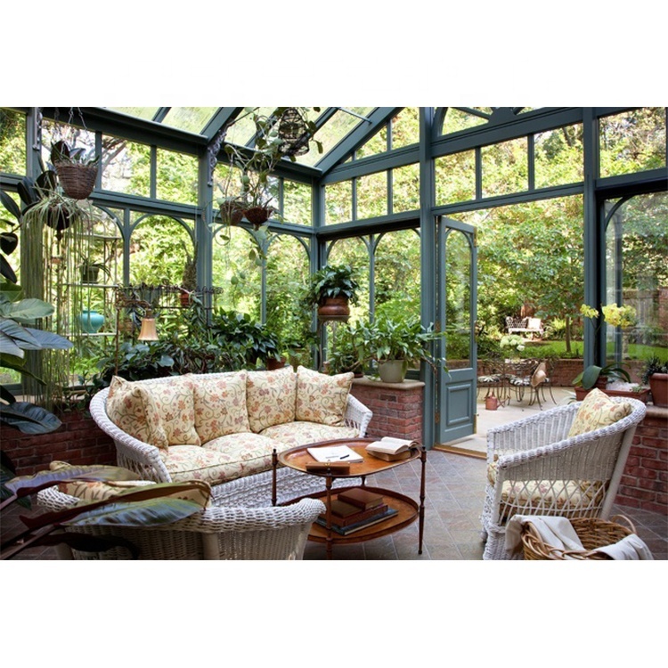 luxury big outdoor glass sunroom four 4 seasons victorian conservatory greenhouse for garden patio backyard