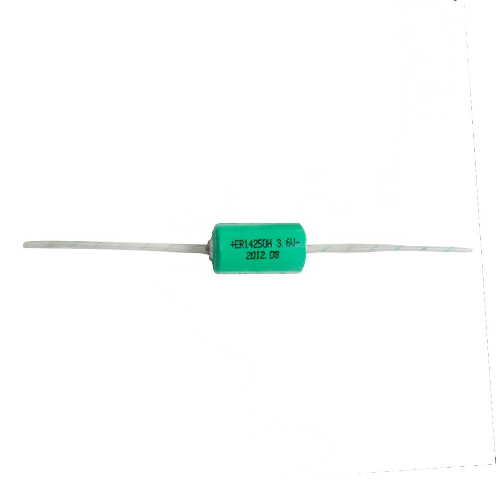 High quality wholesale with wire ER14250 1/2AA size 3.6V 1200mAh lithium battery with lead wire