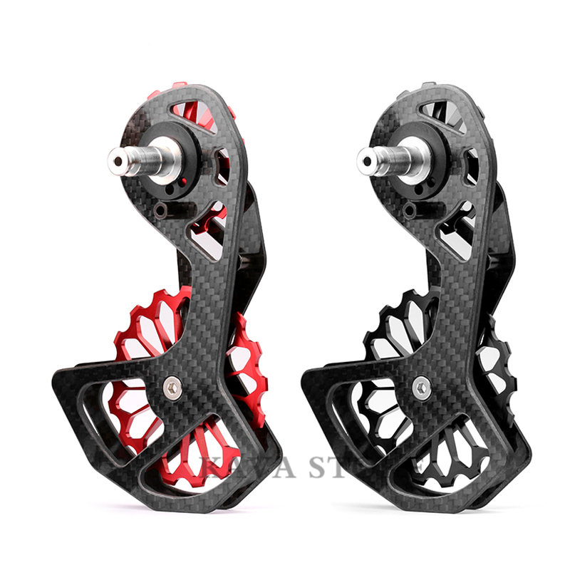 Задний рычаг переключения передач wugnai для шоссейного велосипеда Shimano R5800 R6800 R7000 R8000 R9000 из углеродного волокна 17T, керамический велосипедный рычаг переключения передач