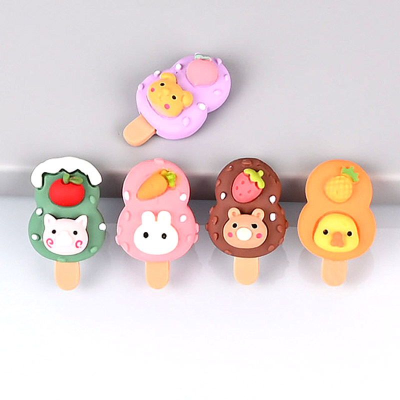 Cute Ice Cream Charms Resin Popsicle Simulated Food Pendant For Woman Making jewelry DIY Earings Decoration