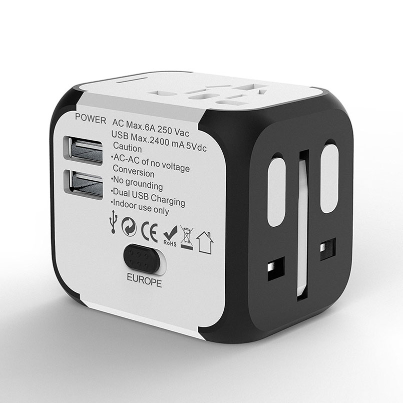Большая скидка 5V 2.4A Dual для быстрой зарядки с usb-портом мощность DC адаптер питания AC DC зарядное устройство с EU/US/UK/AU Все в одном вилки и розетки