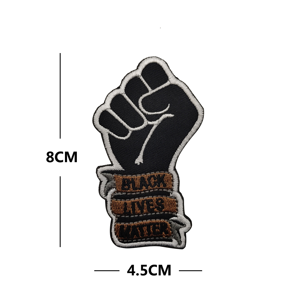 Нашивка С Вышивкой black lives, антиразм, я не могу дышать, тактическая нашивка с крючком и петлей, нашивки с вышивкой