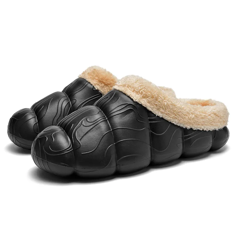 Waterproof House Ladies Winter Fur Slides Fashion Animal Slippers Adults Warm Bear Slippers For Women