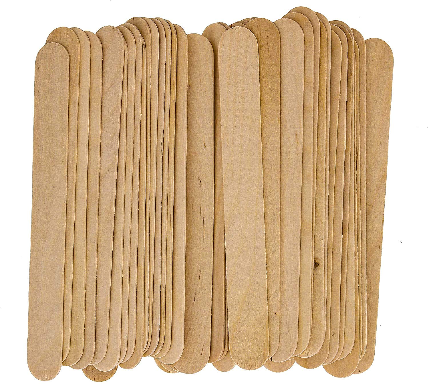 Large "Tongue Depressor" Wooden Spatulas/Wax Applicator/Sticks For Facial Hair Removal & Eyebrows