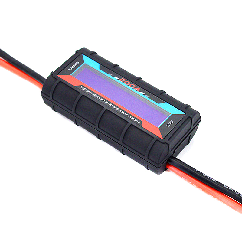 High quality RC 200A power meter voltage and current LCD display black power meter