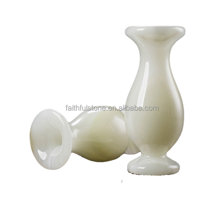factory direct hot sale natural marble jade onxy vase & carts & crafts & handicraft for gift and home decoration