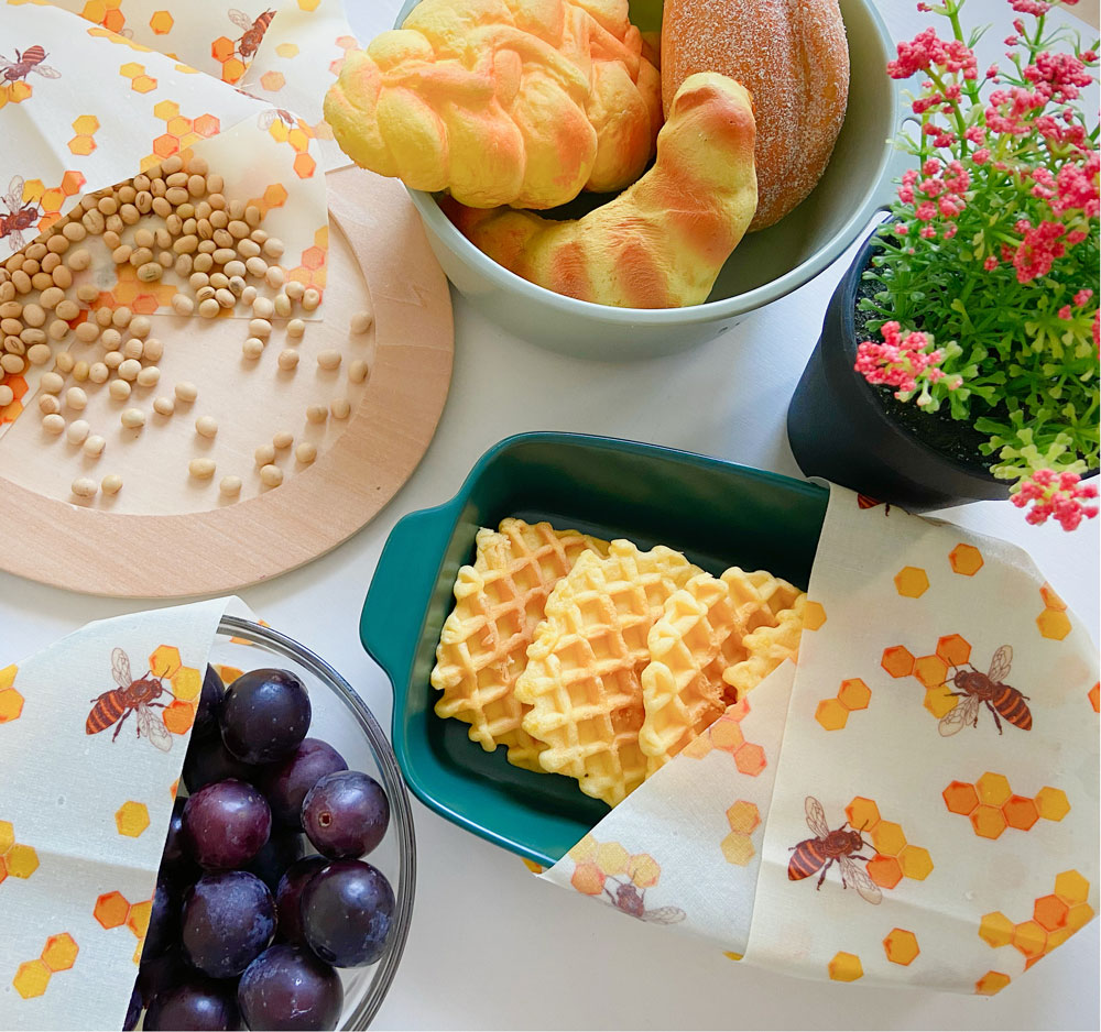 Beeswax wrap Fresh-Keeping Bag Cloth Reusable Kitchen Fruit Food Vegetable Safety Eco-Friendly Storage Bags Customizable