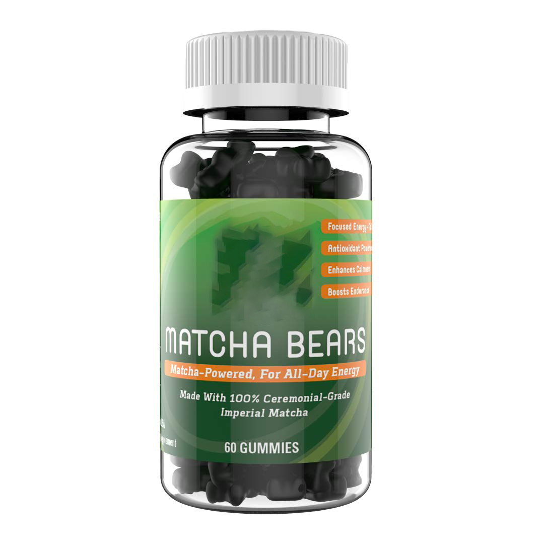 Organic herbal tea Japanese Matcha green tea gummy bear