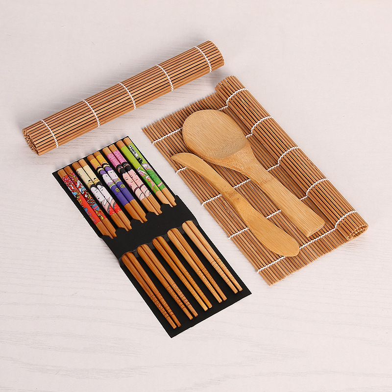 9 шт-Суши Прокатки Коврики лопатка для риса разбрасыватель удобрений choopsticks Суши Прокатки Комплект Суши набор для изготовления