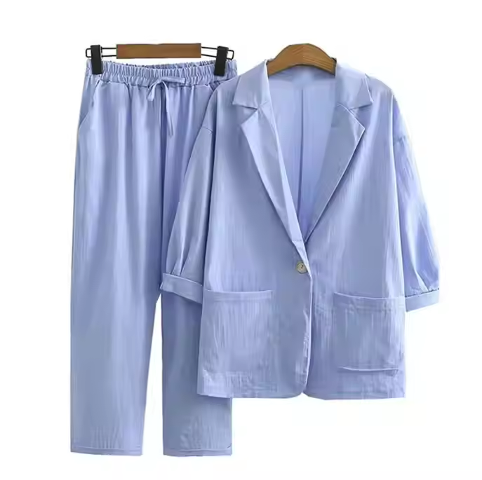 Hot Sale Women's Plus Size 2-Piece Set Elegant V-Neck Clothing with Breathable Print for Adults
