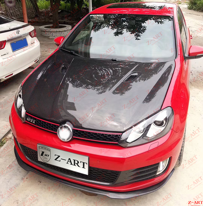 Z-ART углеродного волокна капота для VW Golf 6 GT i 2008-2013 капот двигателя из углеродного волокна для VW Golf 6 R20 углеродного волокна крышки двигателя