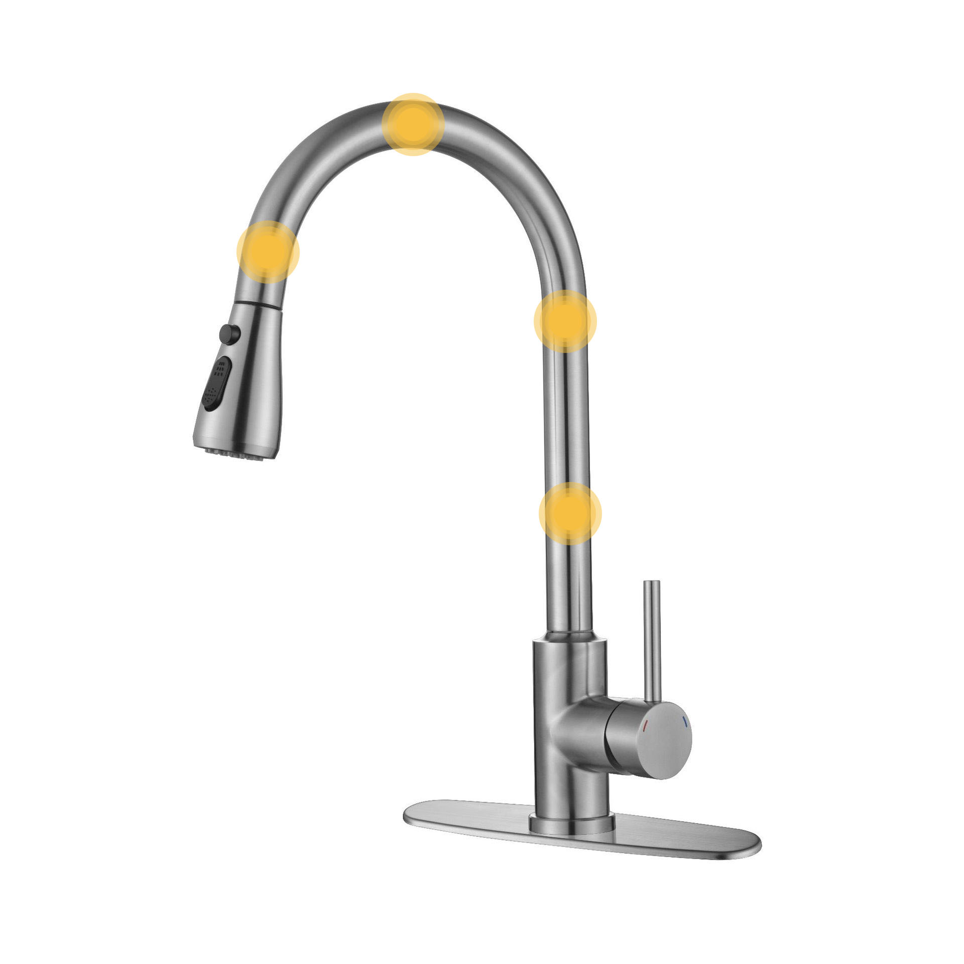 Touchless Kitchen Faucet Faucet For Kitchen Sink With Pull Down Sprayer Brushed Nickel Stainless Steel Kitchen Faucets