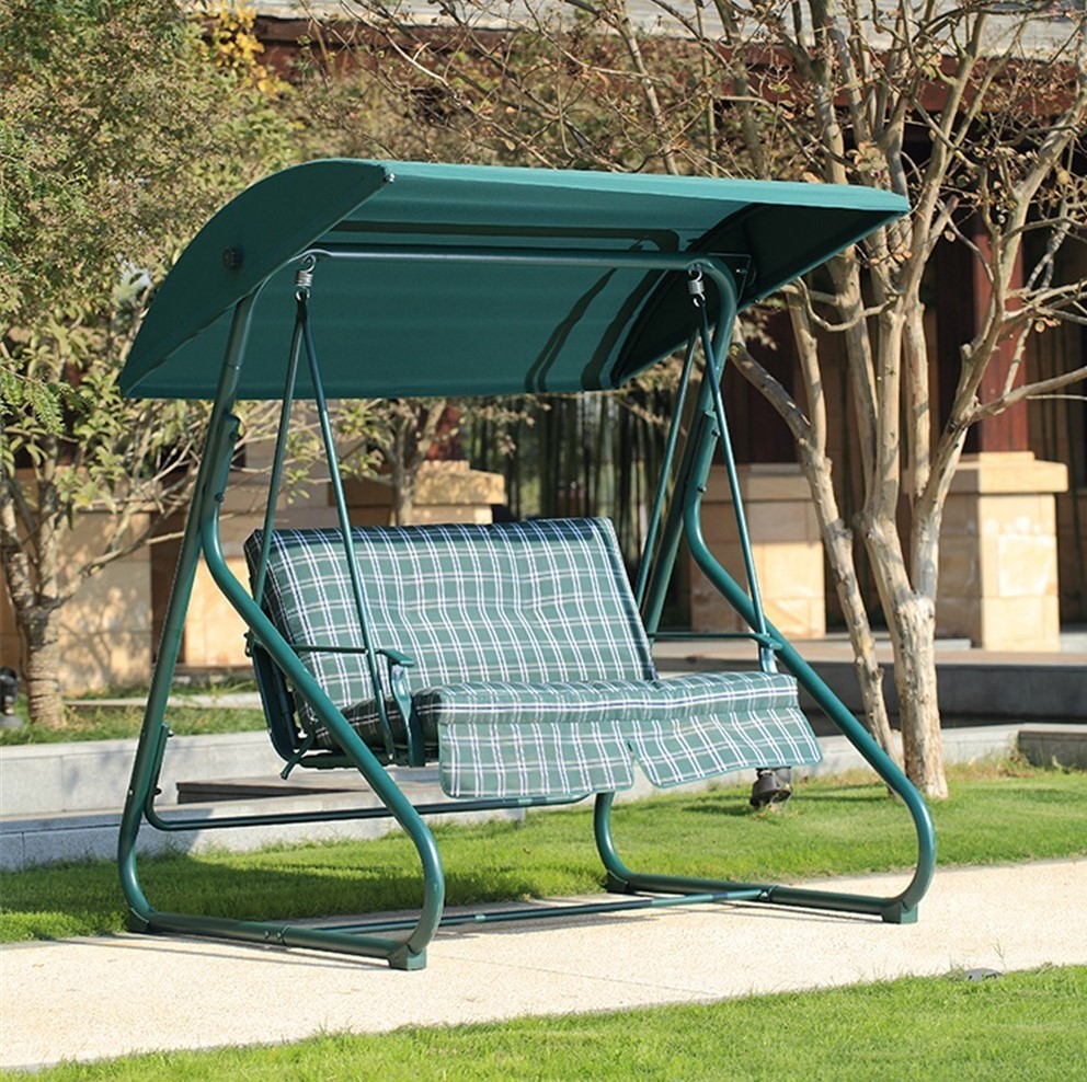 Comfort Wholesale Bedroom Patio Swing Wholesale Outdoor Porch Swing Metal Outdoor Furniture Modern 1 Set Green Iron Swing