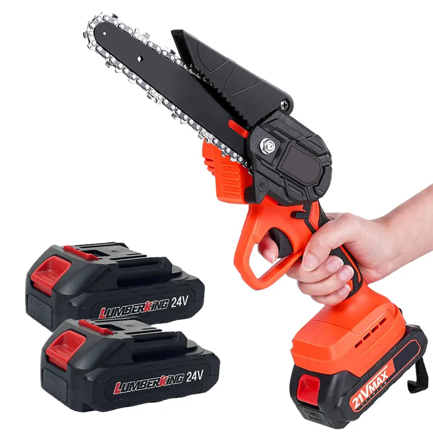 6-Inch Rechargeable Battery Operated Chain Saw 24V Hand Mini Electric Chainsaw Machine