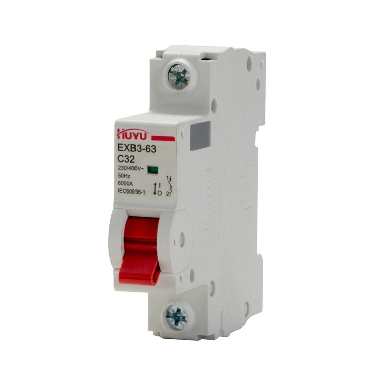 Фабричная поставка 230V/400VAC 1A-63A 1-4Pole Din Rail смарт миниатюрный автоматический выключатель MCB