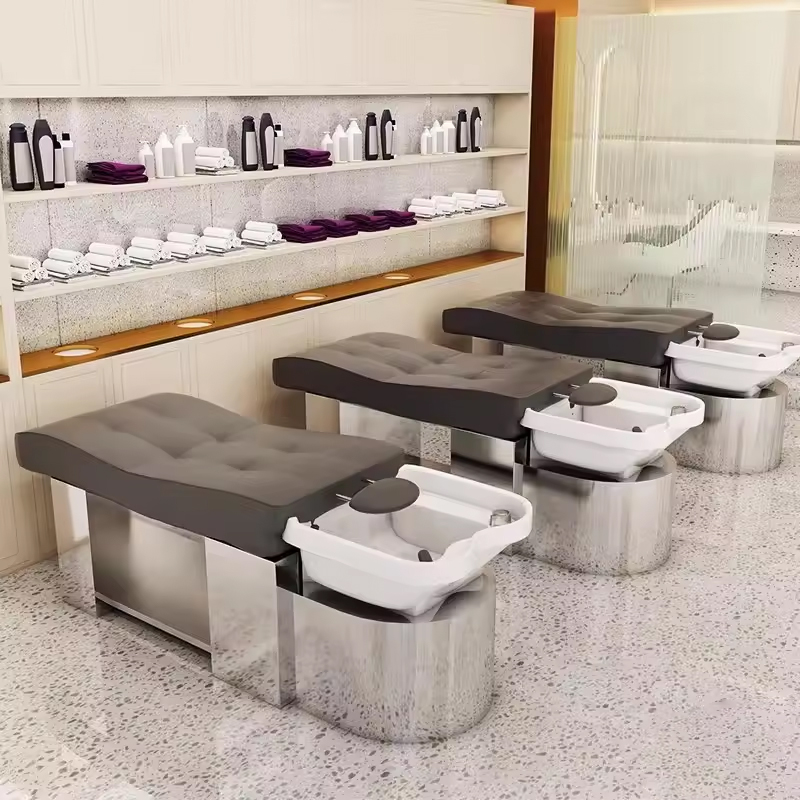 Hot sell Hair Washing salon electric Hair Salon Furniture Spa Head Water Therapy chair shampoo bed for barber shop