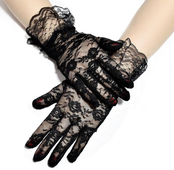 Hot Selling Women lace gloves Wedding Dress Gloves Sexy Finger Gloves