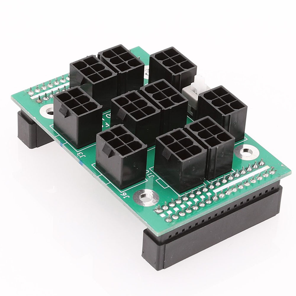 Angitu 675W сервисный конвертер 10x6Pin PCI-E Breakout Board адаптер для IBM X3650m2/M3