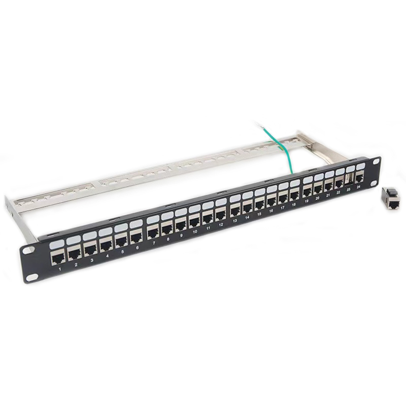 Патч-панель на 24 порта cat6/cat6a, экранированная патч-панель cat5 stp
