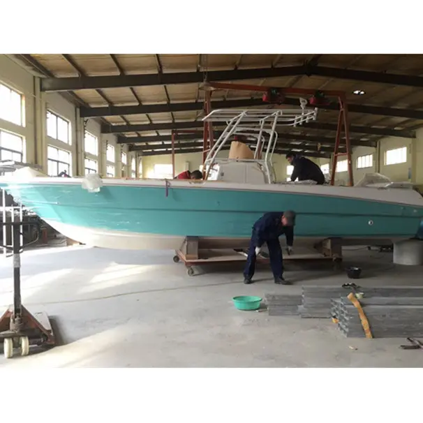 8.5m new ice blue fiberglass fishing boat with ce certification