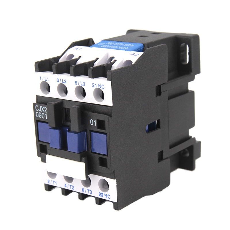 CJX2-0901/0910 50/60HZ 9A AC contactor Din Rail Mounted 3P+1NO Normal Open Contactor 24V-380V