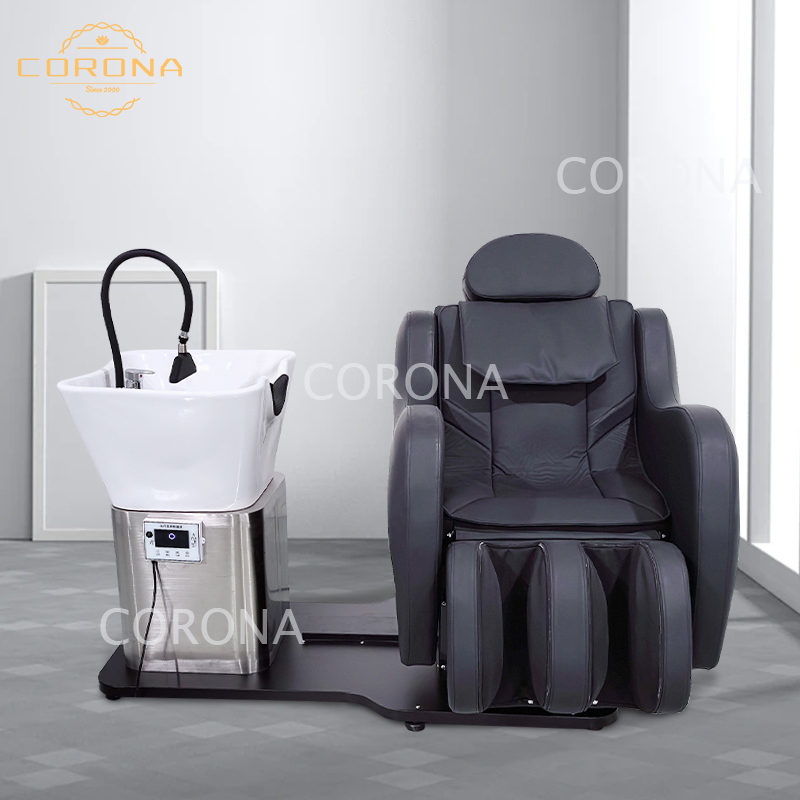 Modern Shampoo Bed Hair Salon Washing Chair Barber Shop Furniture Rotating Massage Head Spa Shampoo Chair For Salon
