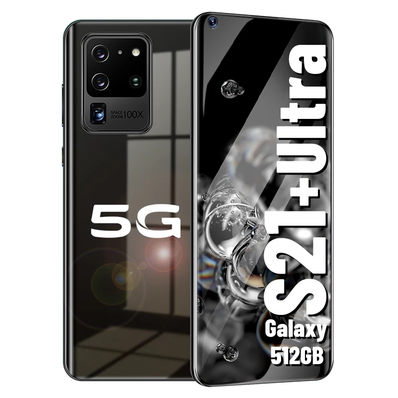 New Global Version Gaxlay S21+Ultra Android 10.0 7.3" Full Screen 12GB 512GB Telefon 32MP Camera 5000mAh GPS WiFi 5G Smartphone