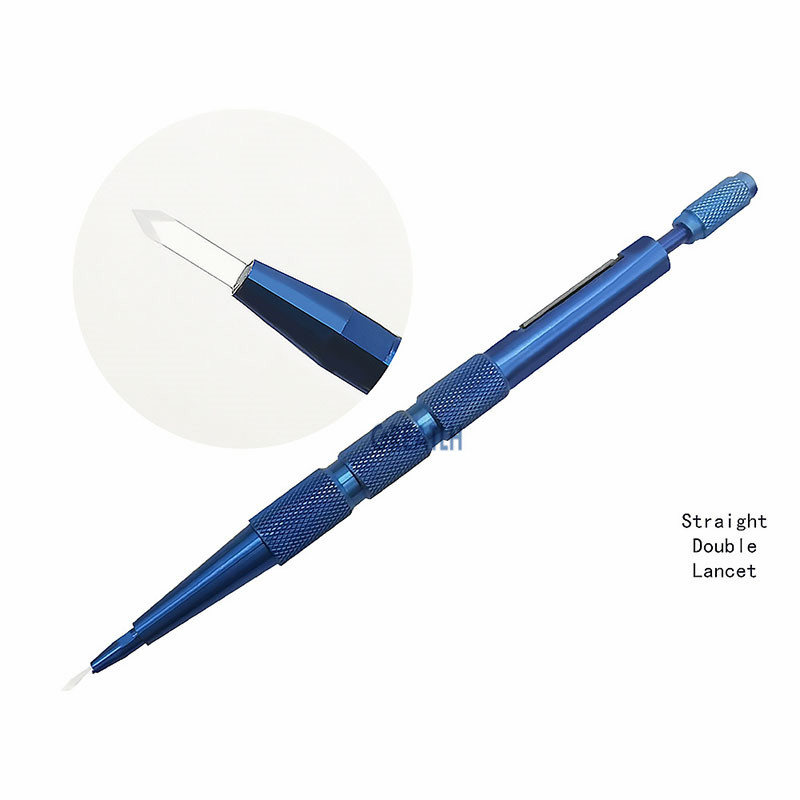 Ophthalmic Knives Double Lancet Blades Crescent Knife Veterinary Ophthalmic Eye Instrument